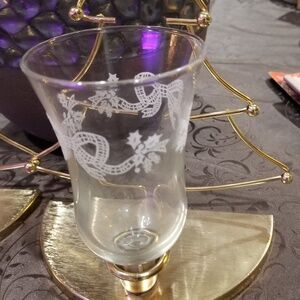 Vintage 90's Brass Christmas Tree Wall Sconce #1